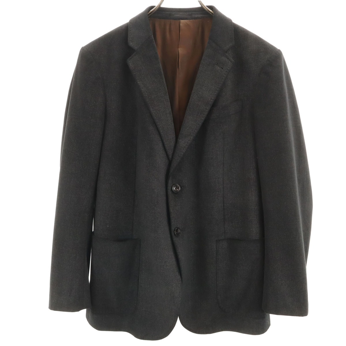 ARMANI COLLEZIONI アルマーニコレッツォーニ ベロア テーラードジャケット 50 ブラック