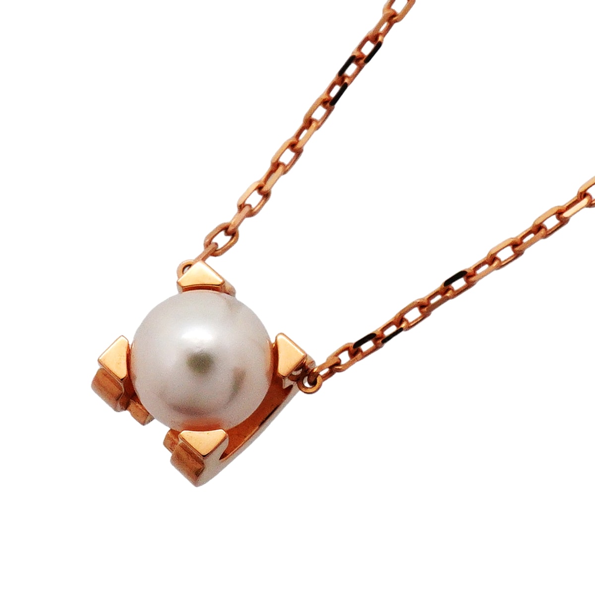 【6jib0625】カルティエ ネックレス Cドゥ K18PG ピンクゴールド パール【中古】レディース