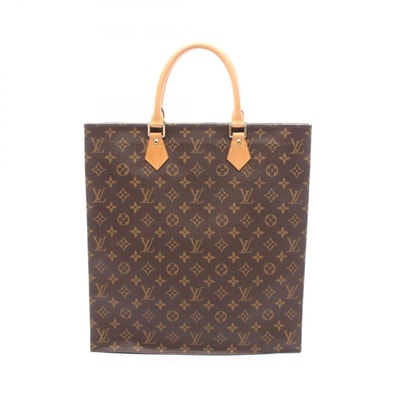 ルイ・ヴィトン LOUIS VUITTON サックプラ トートバッグ バッグ PVCコーティングキャンバス レザー モノグラム レディース ブラウン系 M51140 【中古】