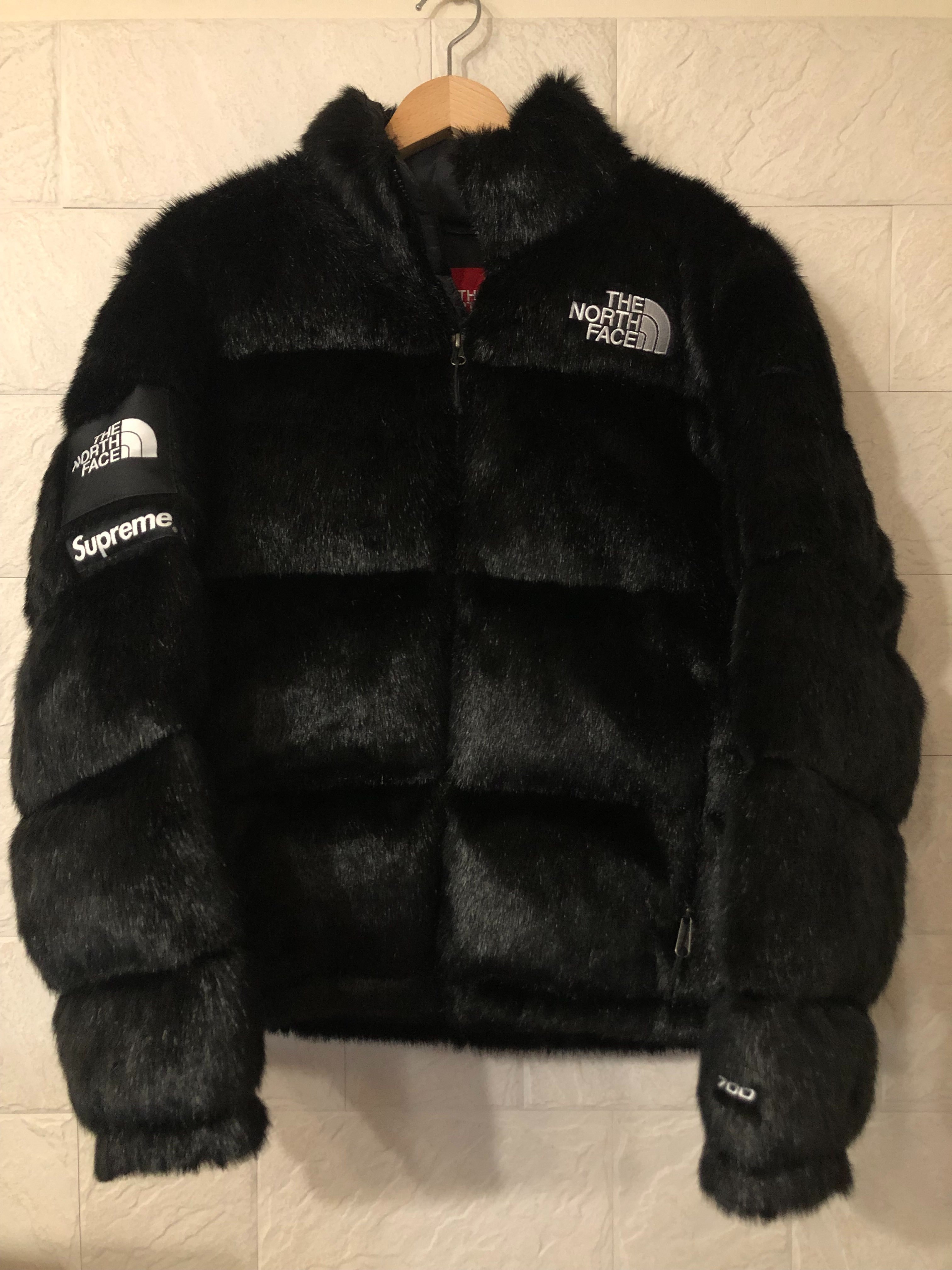 Supreme x The North Face Faux Fur Nuptse Jacket "Black"