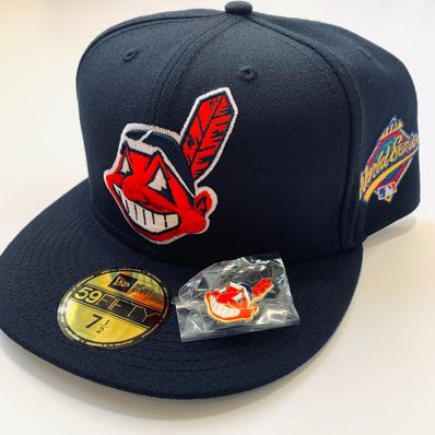 【新品未使用】ピンバッジ付き ニューエラ インディアンズ サイドパッチ