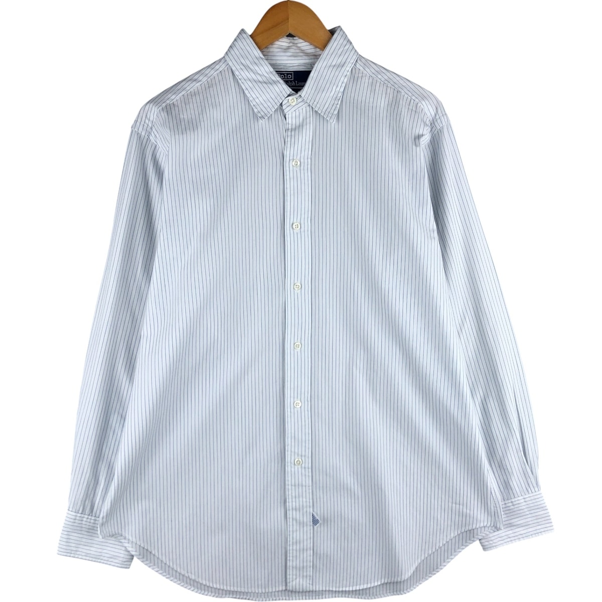 古着 ラルフローレン Ralph Lauren POLO by Ralph Lauren 長袖 ストライプシャツ メンズL相当/eaa595098