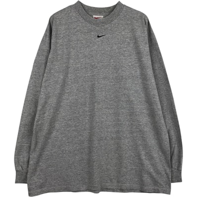 古着 90年代 ナイキ NIKE センターロゴ ロングTシャツ ロンT メンズL相当 ヴィンテージ/eaa627701