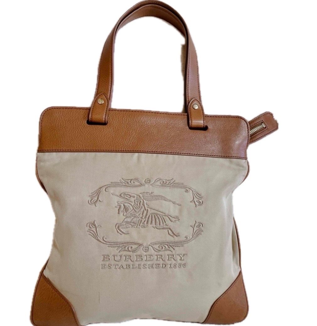 希少 BURBERRY PRORSUM エスタブリッシュド ロゴ トートバッグ