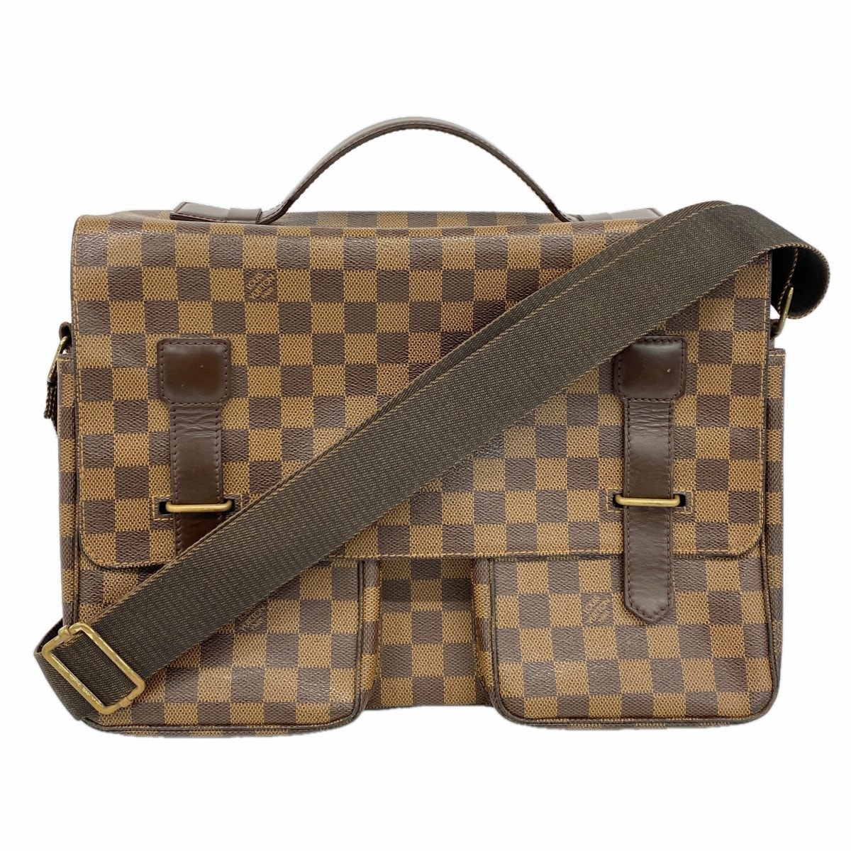 【6ce6175】ルイヴィトン ショルダーバッグ ダミエ ブロードウェイ N42270 エベヌ【中古】メンズ