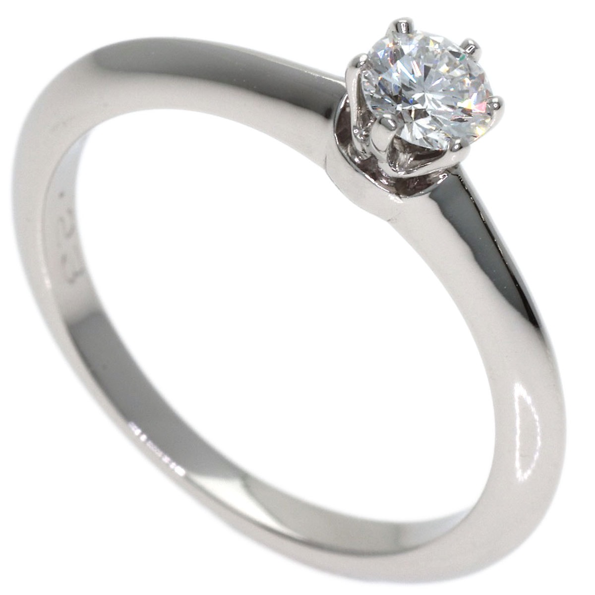 TIFFANY&Co. ティファニー ソリティア ダイヤモンド リング・指輪 PT950 レディース [中古]