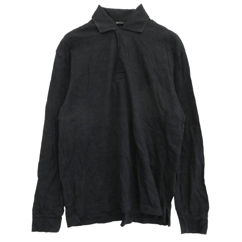 Yohji Yamamoto ヨウジヤマモト ポロシャツ MD-T26-009 Y's for men ワイズフォーメン  長袖 ポロシャツ ブラック系【中古】