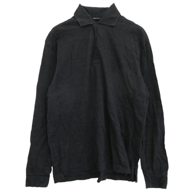 Yohji Yamamoto ヨウジヤマモト ポロシャツ MD-T26-009 Y's for men ワイズフォーメン 長袖 ポロシャツ ブラック系【中古】