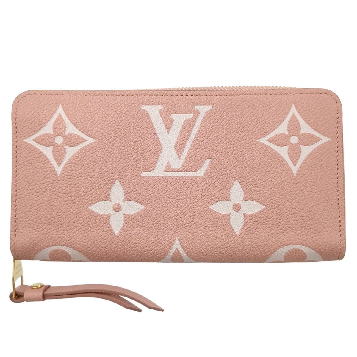 LOUIS VUITTON ルイ・ヴィトン ジッピー ウォレット 長財布 M81645 モノグラムアンプラント バイカラー ピンク レディース【中古】