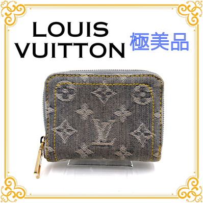 ■極美品■ LOUIS VUITTON ルイヴィトン M14277 モノグラム デニム ジッピーコインパース ICチップ レディース コインケース 小銭入れ