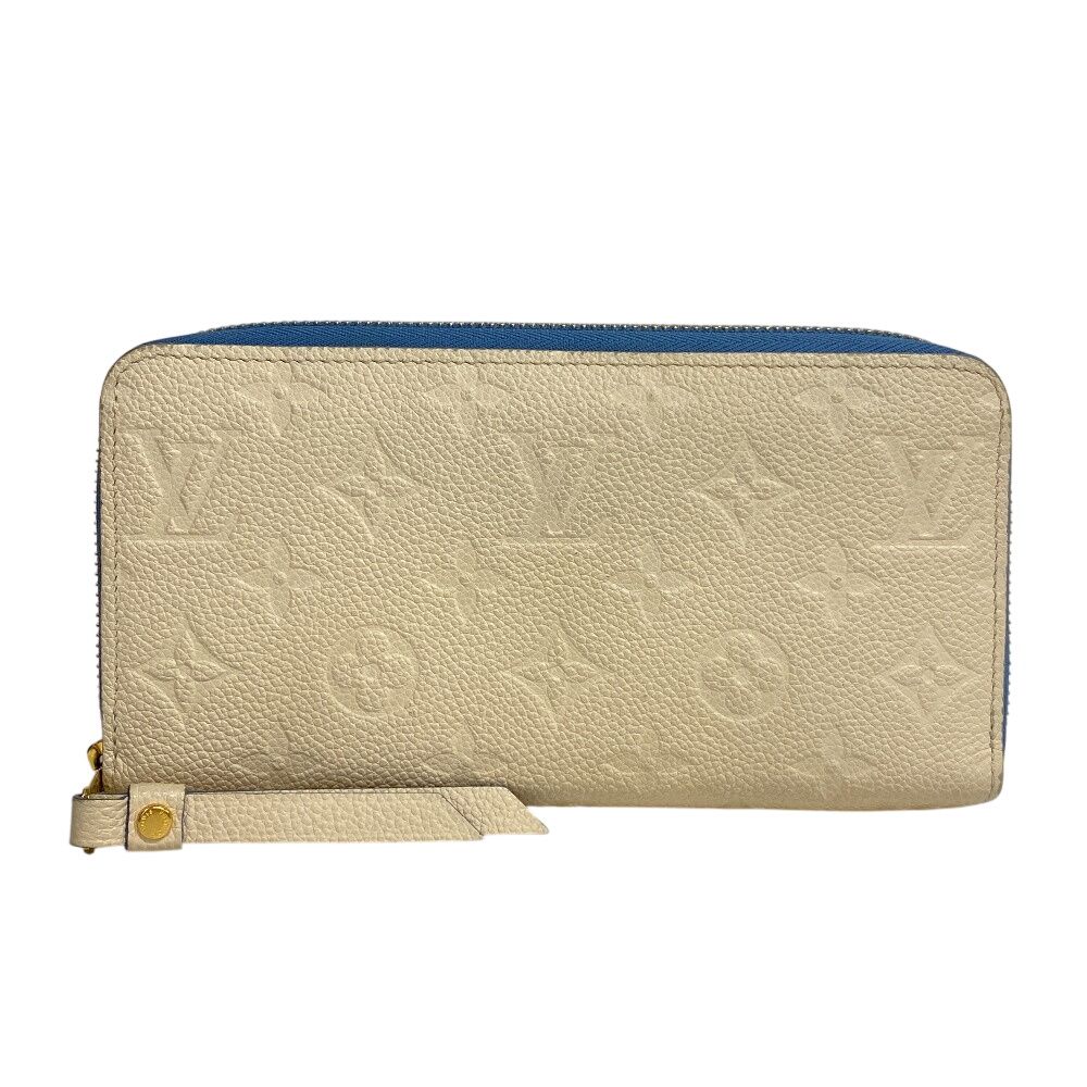 ルイヴィトン LOUIS VUITTON 長財布 モノグラムアンプラント ジッピーウォレット ラウンドファスナー M63925 アイボリー