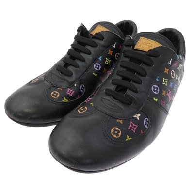 LOUIS VUITTON ルイ・ヴィトン スニーカー マルチ モノグラム レザー ローカット スニーカー ブラック系 6【中古】