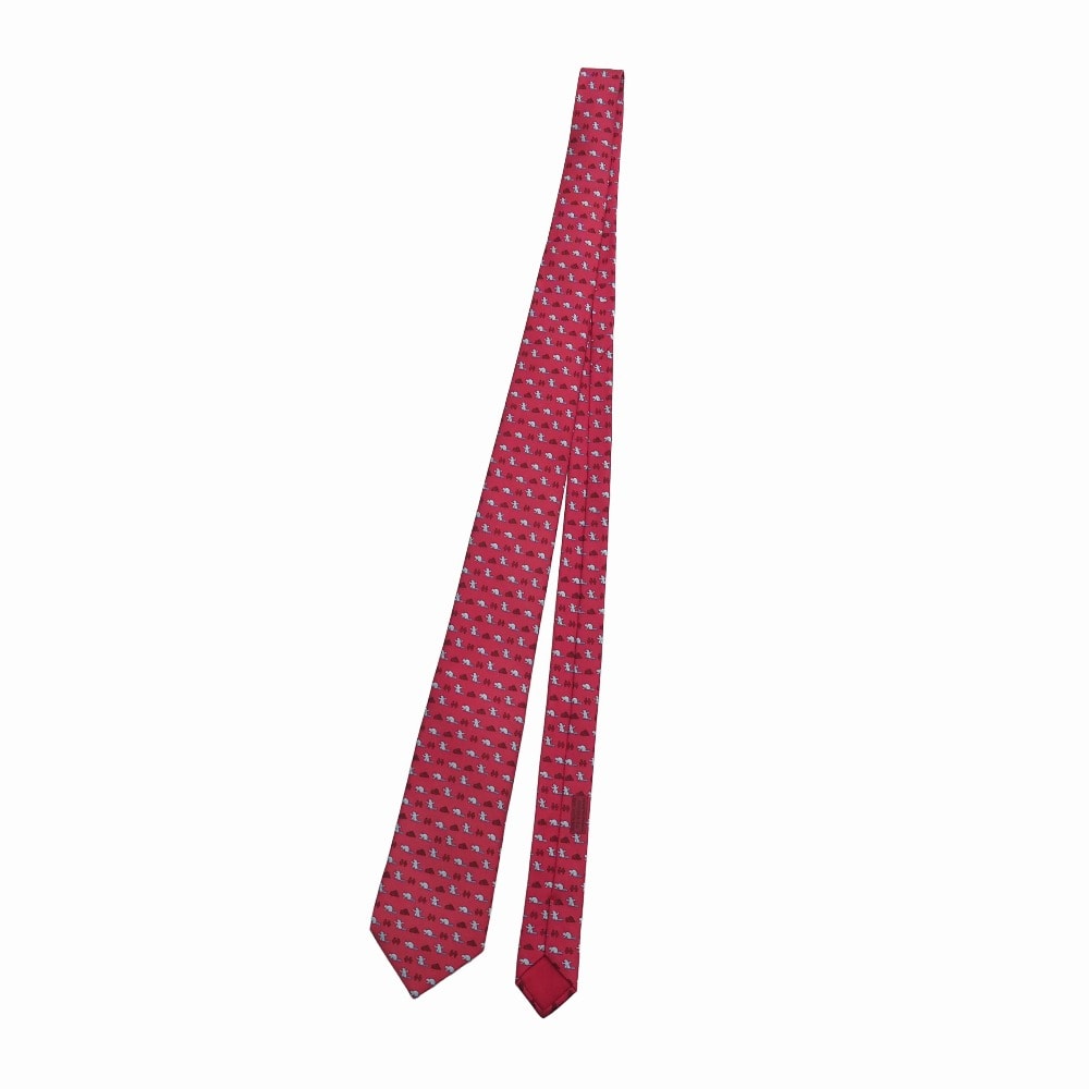 ■未使用品■HERMES エルメス CASTOR CONSTRUCTOR ネクタイ シルクツイル アニマル柄 20260605/RA9670