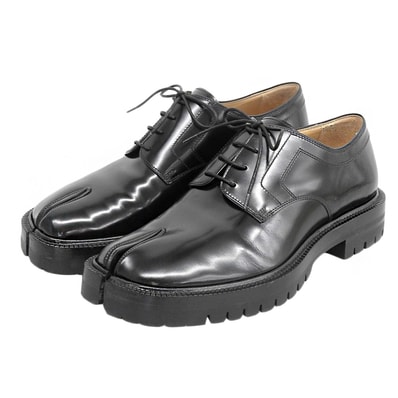 メゾンマルジェラ 美品 TABI COUNTY LACE-UP タビ レースアップ シューズ メンズ ブラック 41 S57WQ0188 41