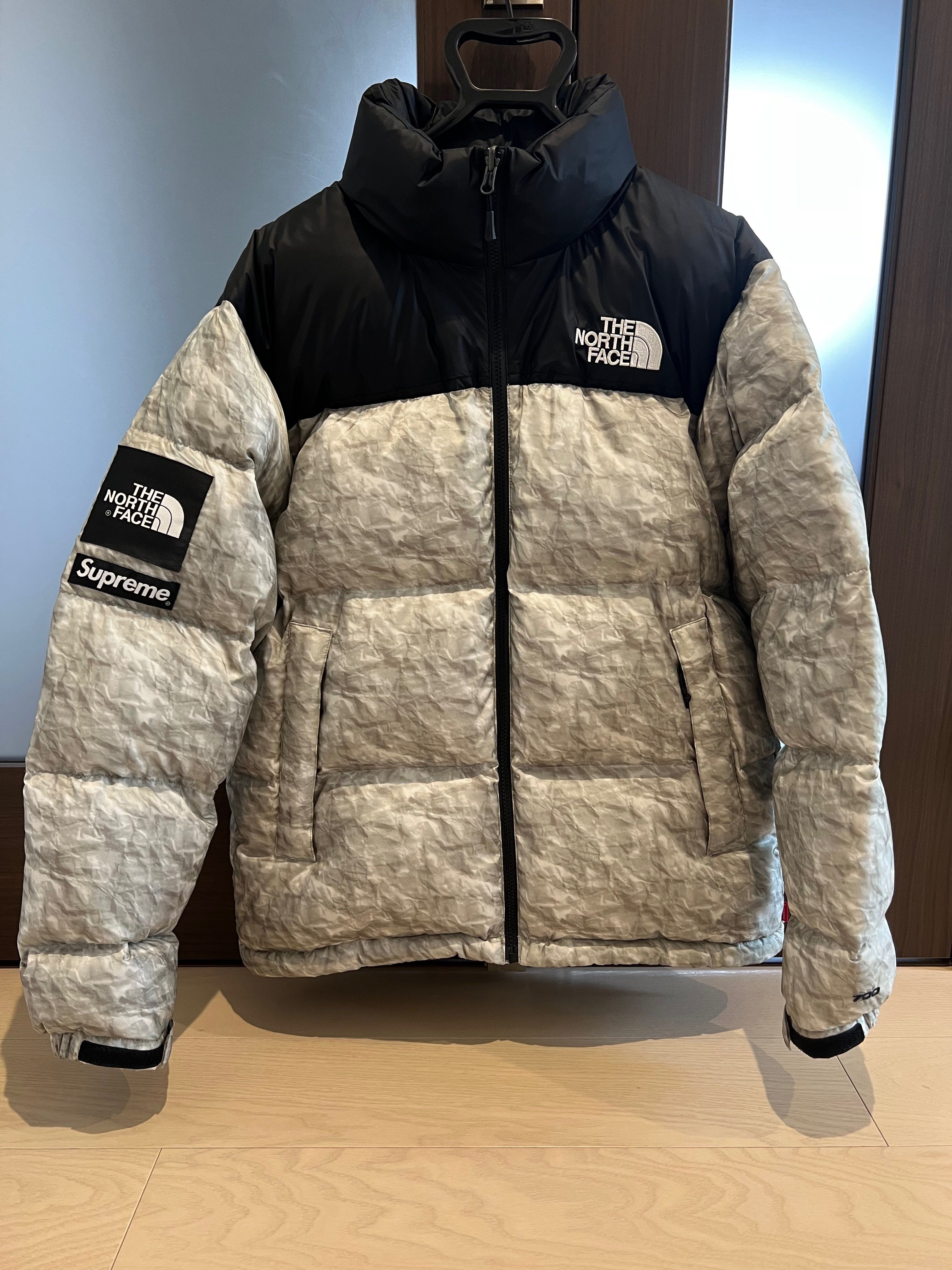 Supreme x The North Face Nuptse Jacket "White Paper Print"