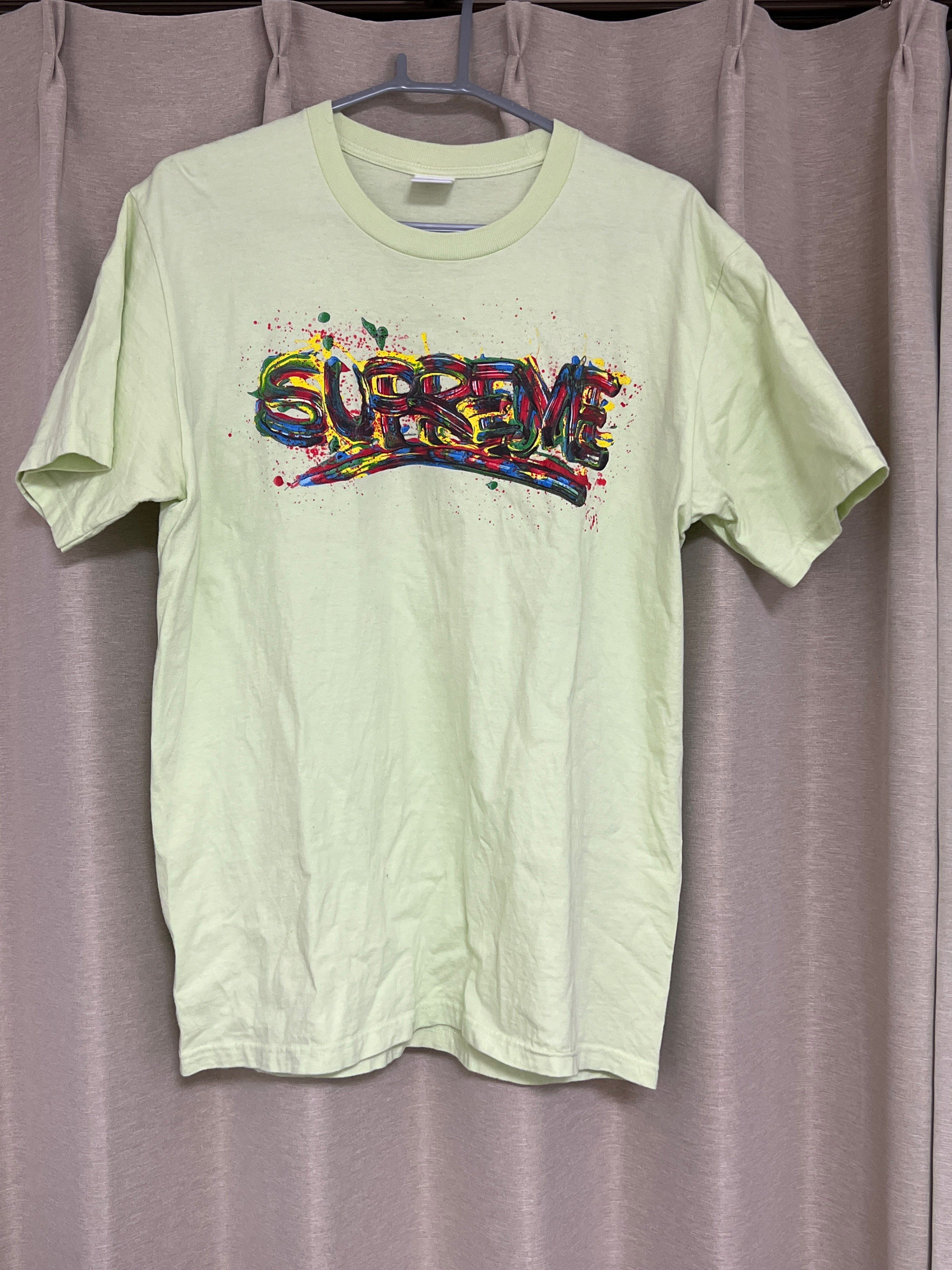 Supreme Paint Logo Tee "Pale Mint"
