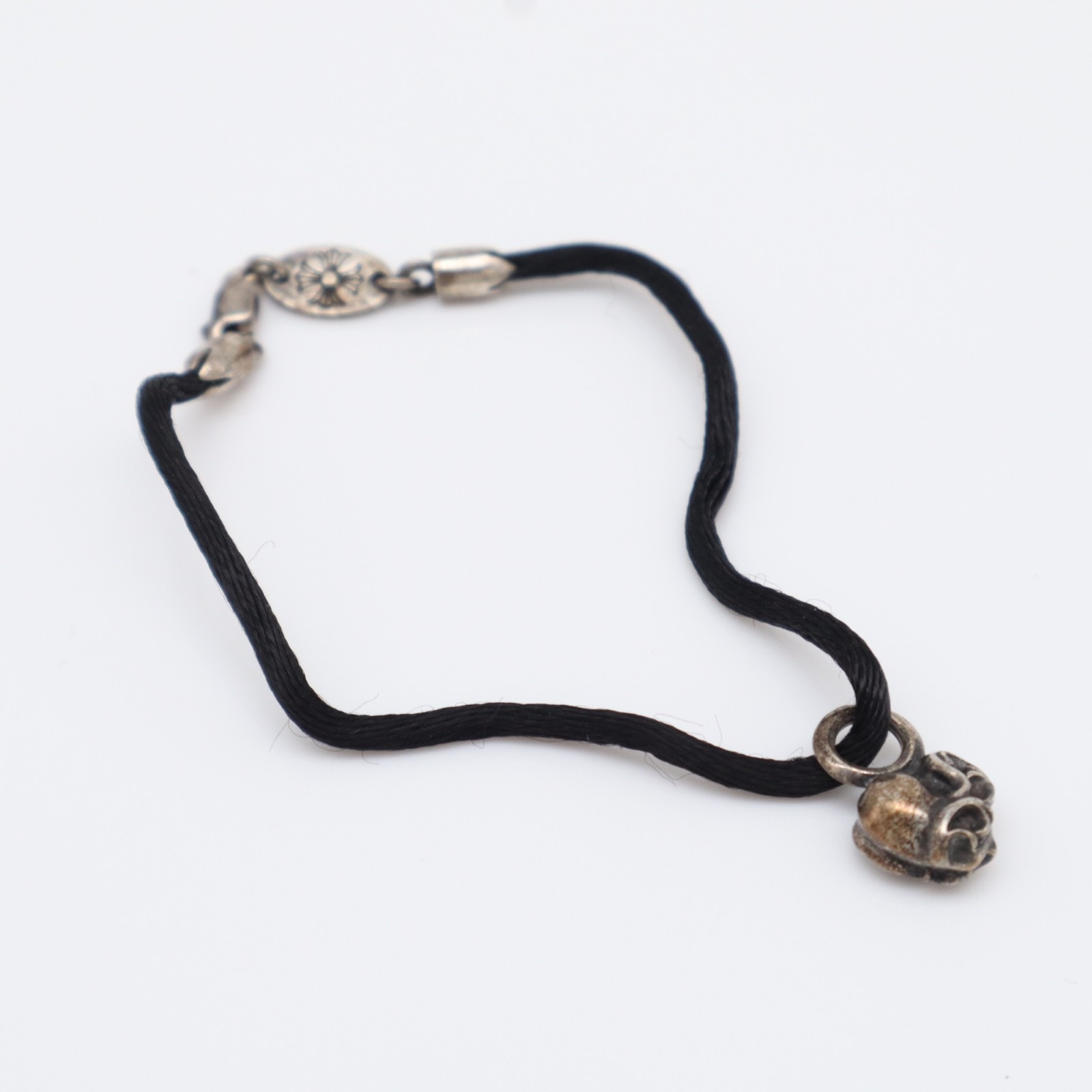 Chrome Hearts KZ Bracelet / # 2 Heart Charm "Silver/Black"