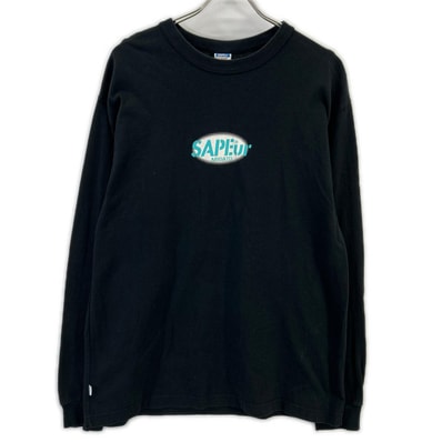 サプール 24AW ブラック×ブルー OVAL LOGO L/S Tee L