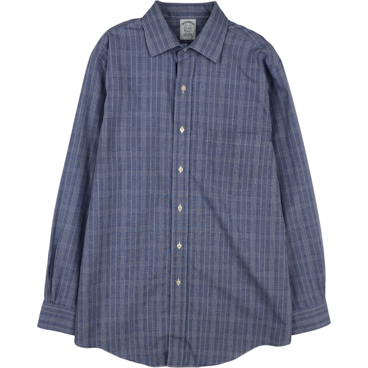 古着 ブルックスブラザーズ Brooks Brothers Est.1818 チェック柄 長袖 コットンシャツ メンズM相当/eaa625223