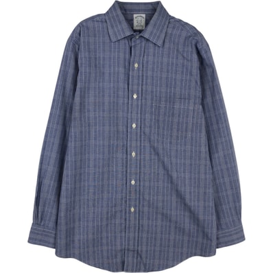 古着 ブルックスブラザーズ Brooks Brothers Est.1818 チェック柄 長袖 コットンシャツ メンズM相当/eaa625223