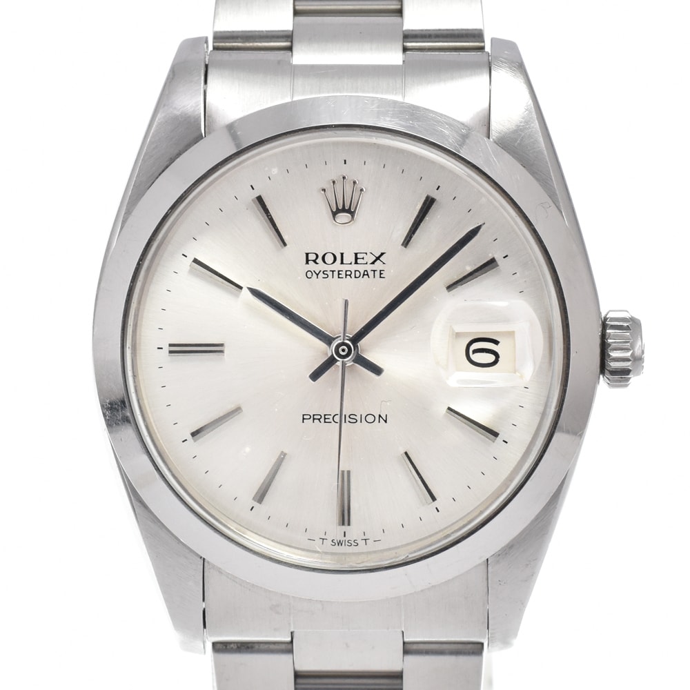 ロレックス ROLEX 6694 ヴィンテージ オイスターデイト プレシジョン Cal.1215 シルバー 手巻き メンズ 良品 腕時計 D#146933
