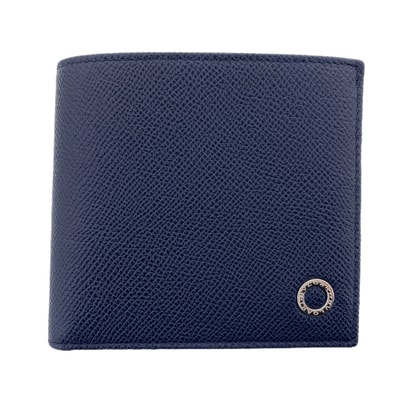 【値下げ】 BVLGARI ブルガリ ブルガリブルガリ マン 二つ折り財布 288275 ネイビー グリーン メンズ【中古】