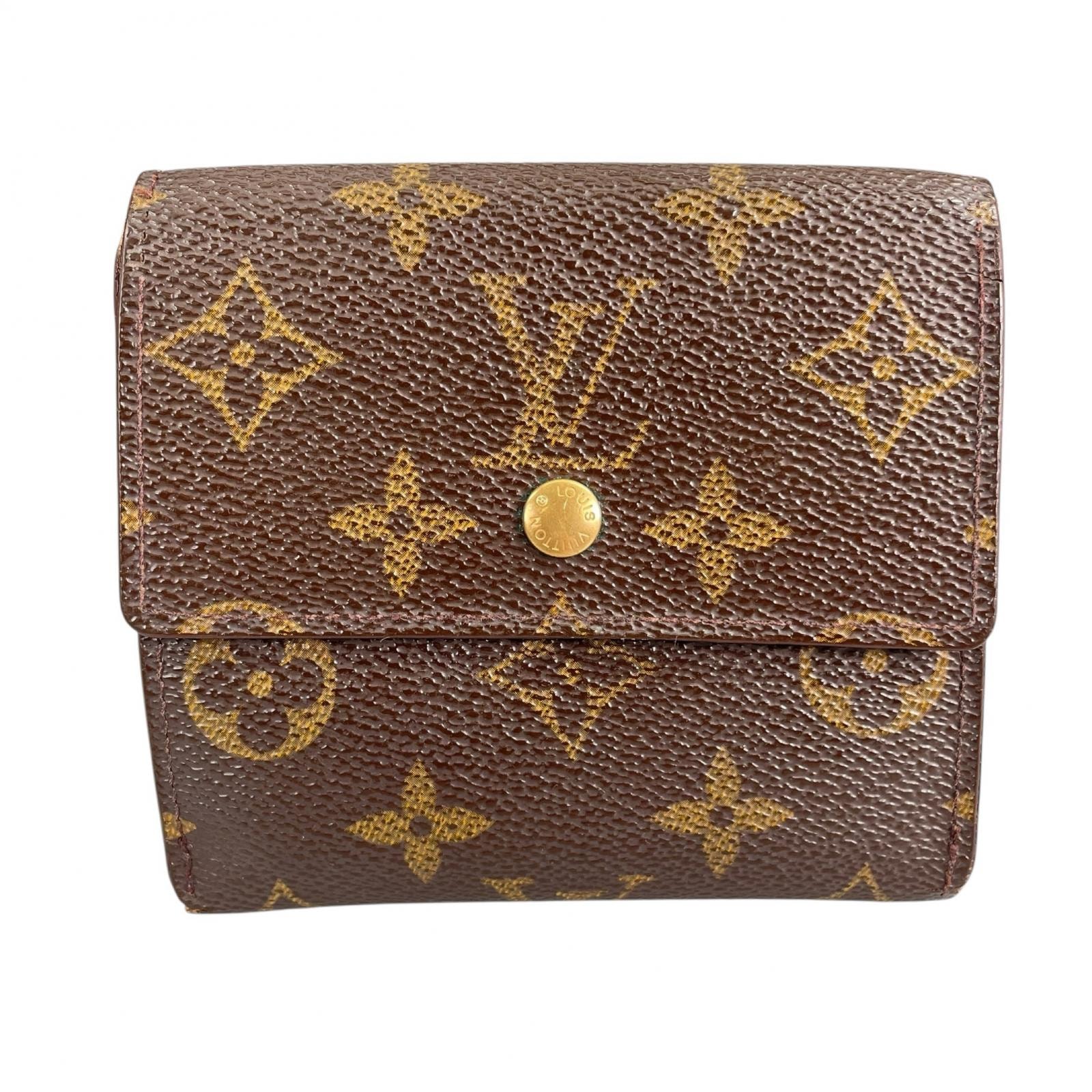 LOUIS VUITTON ルイ・ヴィトン ポルトモネビエカルトクレディ M61652 三つ折り財布 モノグラムキャンバス ブラウン レディース【中古】