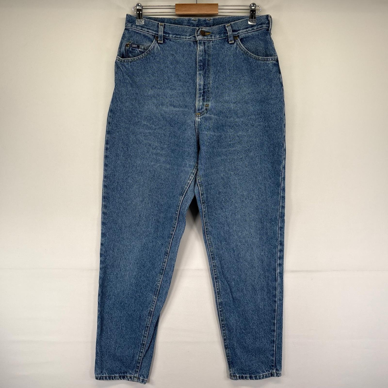 古着 リー Lee デニム パンツ ジーパン ジーンズ 5ポケット テーパード 16 MED  ブルー系 レディース