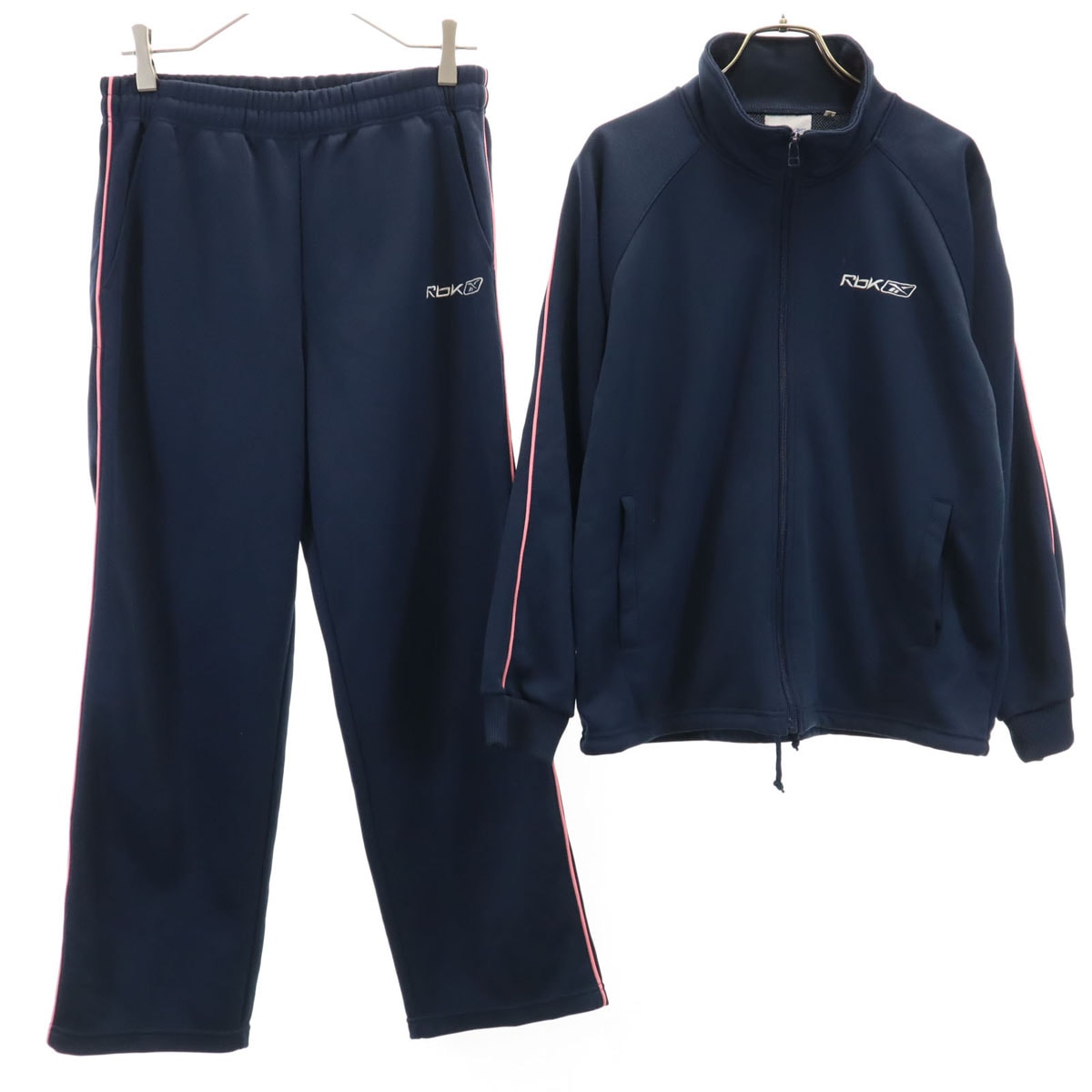 Reebok リーボック トラックジャケット 上下セットアップ M ネイビー ジャージ