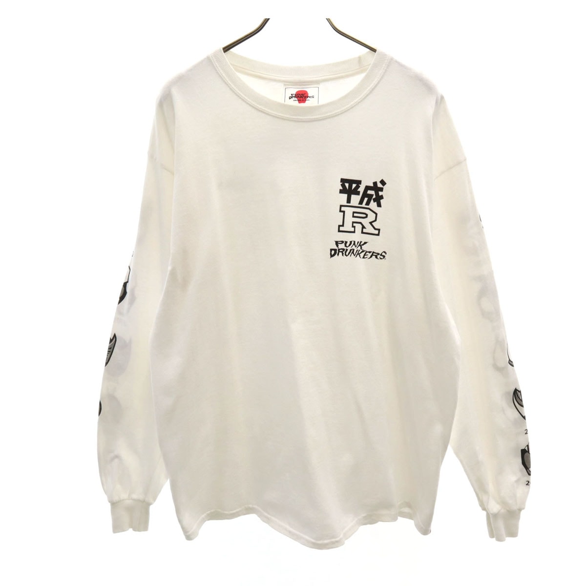 PUNK DRUNKERS パンクドランカーズ 平成ライダー20作品記念 長袖 Tシャツ L ホワイト ロンT