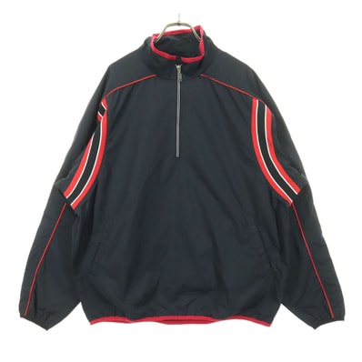 DESCENTE デサント 長袖 ハイネック ハーフジップ ナイロンジャケット O ブラック