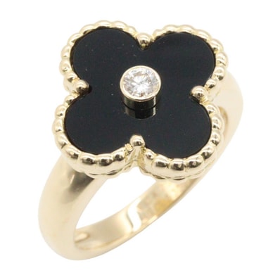 ヴァンクリーフ&アーペル Van Cleef & Arpels ヴィンテージアルハンブラ オニキス1PD リング リング・指輪 ジュエリー K18(イエローゴールド) ダイヤモンド オニキス レディース ゴールド系 / クリア系 / ブラック系