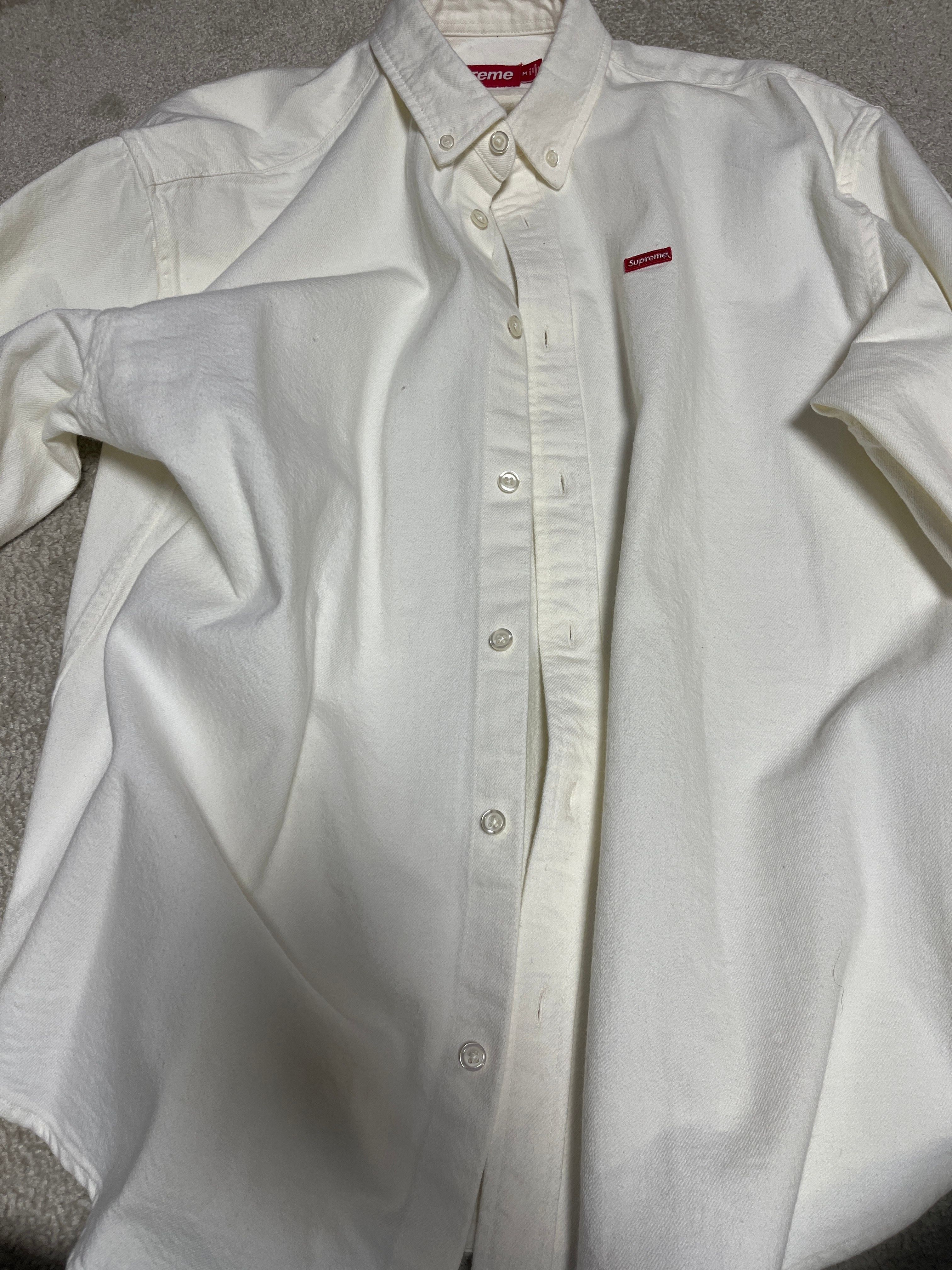 Supreme Small Box Denim Shirt "White" (25SS)