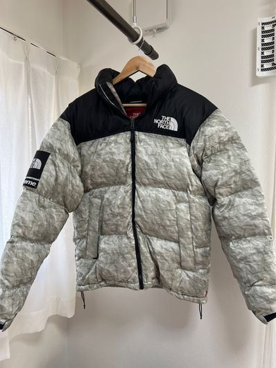 Supreme x The North Face Nuptse Jacket "White Paper Print"