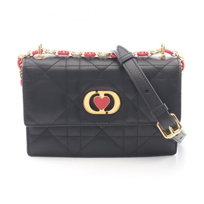 ディオール Dior MISS CARO ショルダーバッグ バッグ レザー レディース ブラック系 S5169UDAX 【中古】
