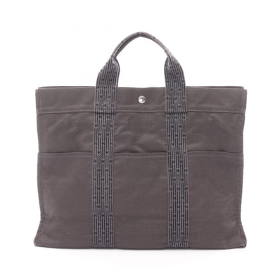 エルメス HERMES エールラインMM トートバッグ バッグ キャンバス ナイロンキャンバス メンズ レディース グレー系 【中古】