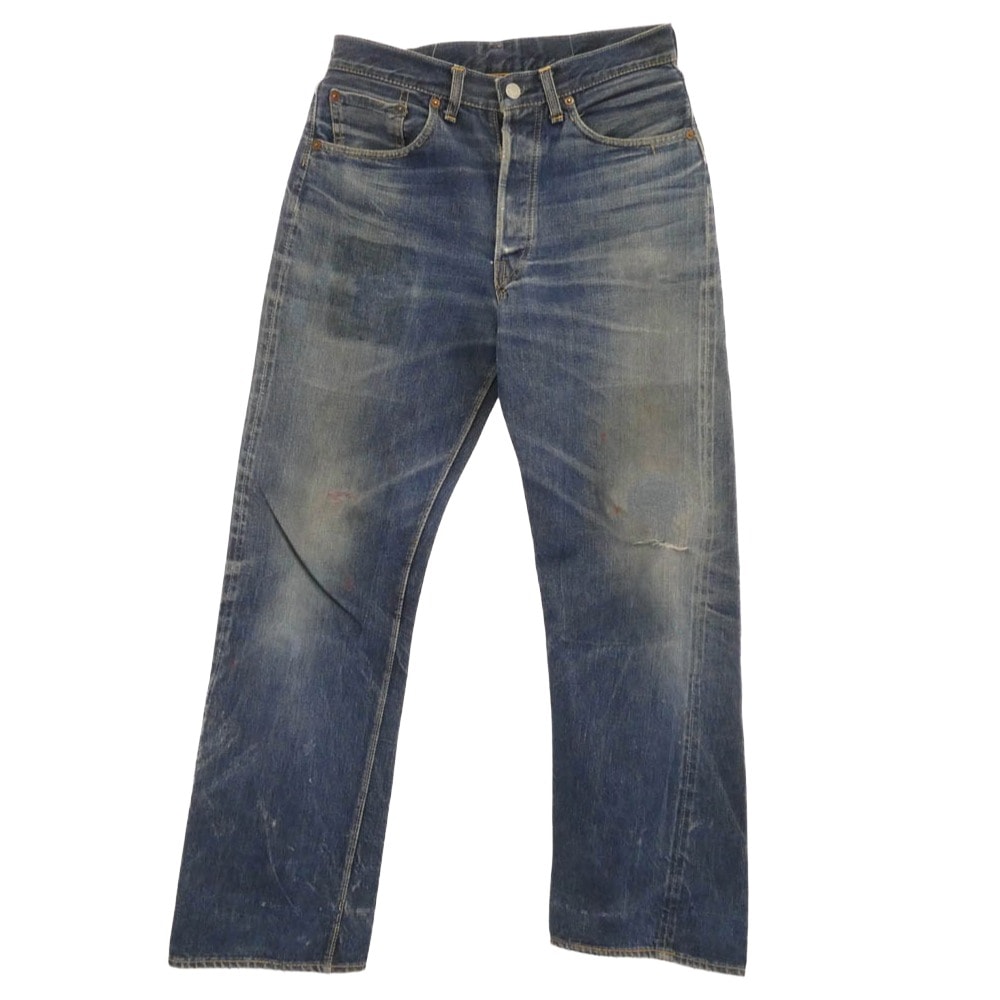 Levi's リーバイス デニムパンツ ヴィンテージ 50s 1953モデル 501XX 両面均等V 鉄製銅メッキリベット 通常R センターループ インディゴブルー系 W30inch程度【中古】