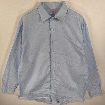 古着 ブルックスブラザーズ Brooks Brothers 長袖シャツ ボタンシャツ 346 NON-IRON XL 水色 無地 メンズ