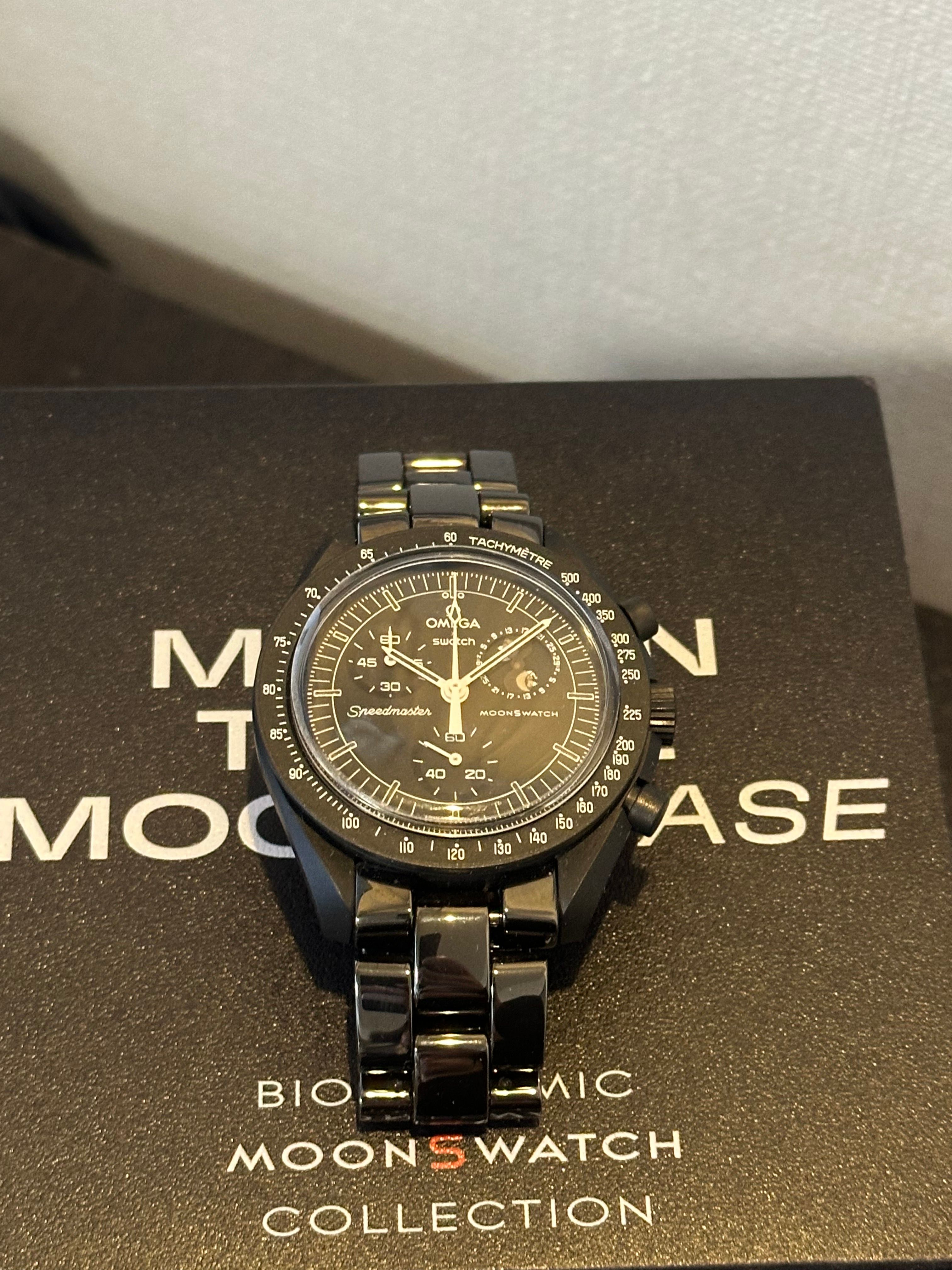 Snoopy x OMEGA x Swatch BIOCERAMIC MoonSwatch Mission To The Moonphase "Black" SO33B700