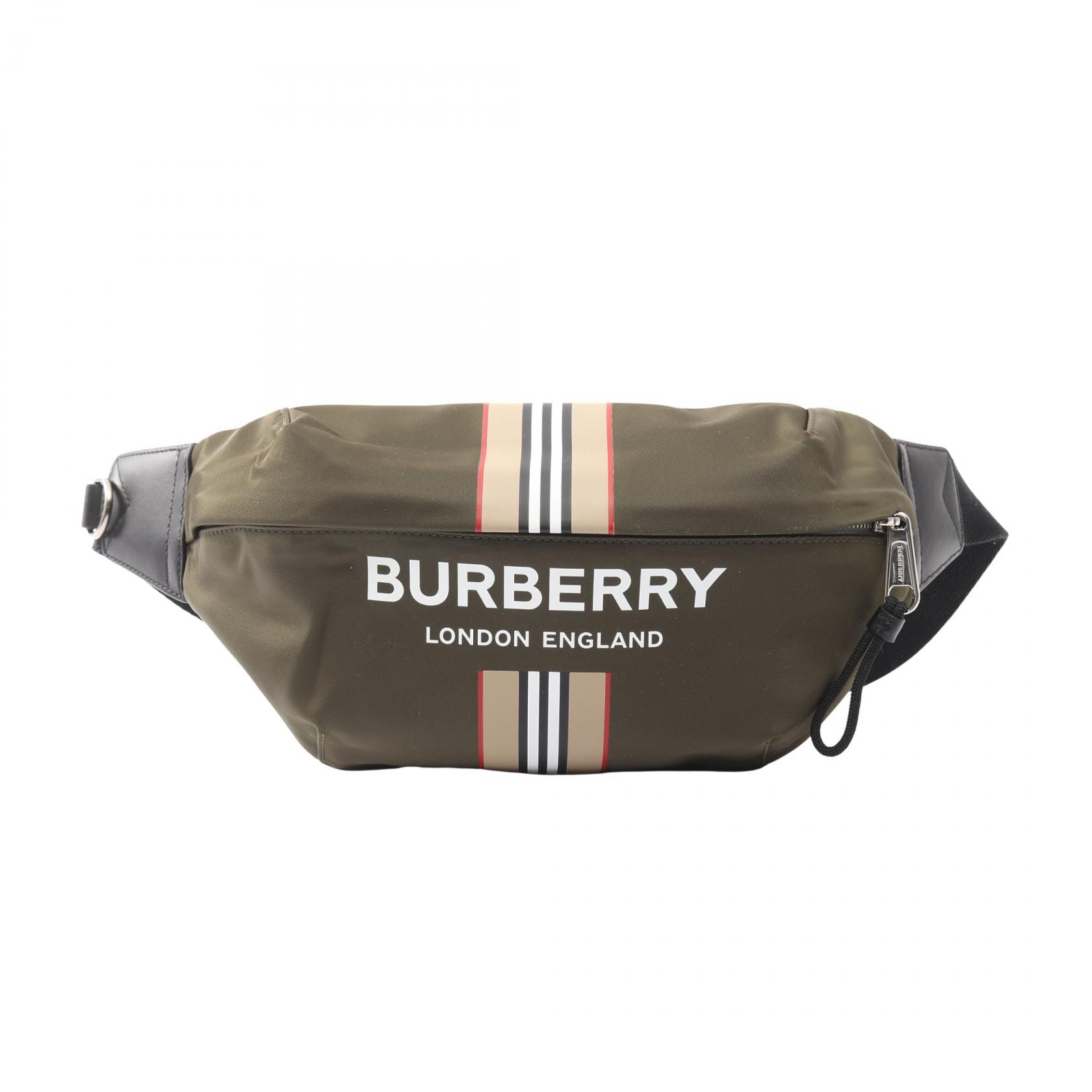 バーバリー BURBERRY SONNY ウエストバッグ ボディバッグ バッグ ナイロン レザー メンズ カーキ系 8035766 【中古】