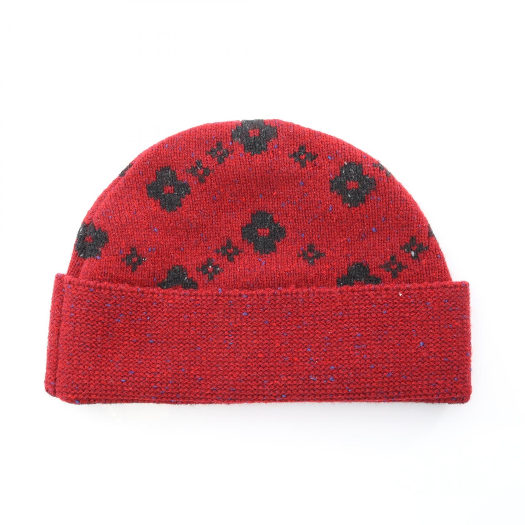 ルイ・ヴィトン LOUIS VUITTON ニットキャップ 帽子 ウール カシミヤ レッド レディース レッド系 【中古】