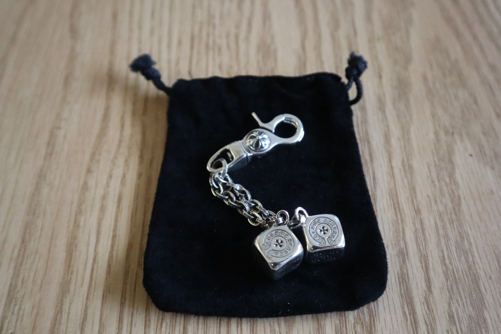 Chrome Hearts Double Dice Clip Key Chain Silver 925 "Silver"