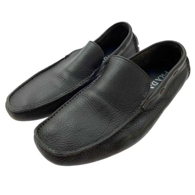 PRADA プラダ その他靴 2D0165 ダークブラウン スリッポン ドライビング シューズ ブラウン系 6.5【中古】