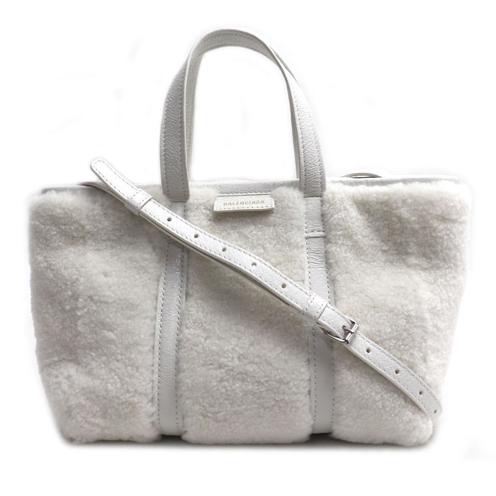 BALENCIAGA バレンシアガ バルベス スモール 2Wayショルダーバッグ ホワイト 671404 レディース【中古】