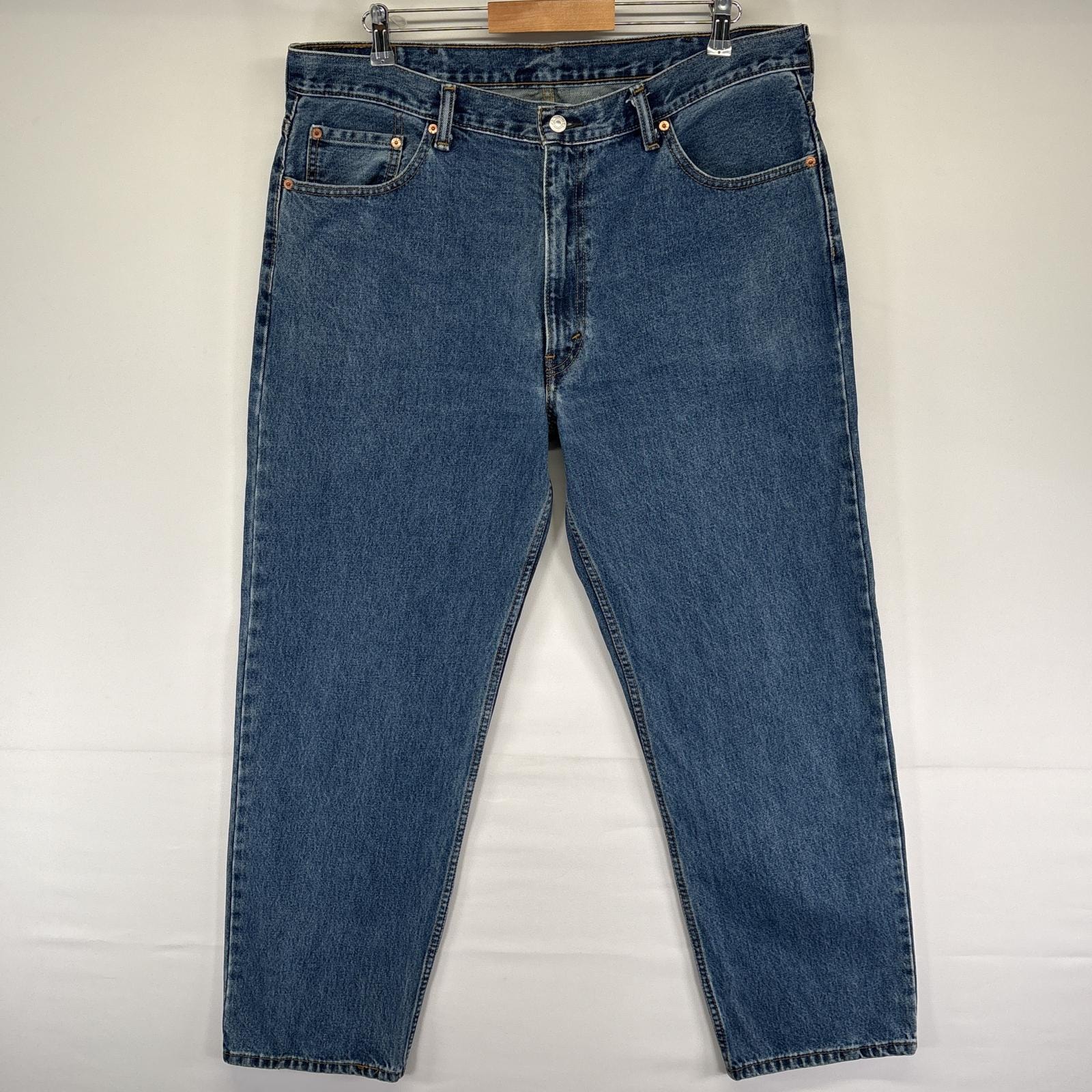 古着 リーバイス Levi's デニムパンツ 5ポケット ジッパーフライ テーパード 550 ジーンズ ジーパン w40 L32  ブルー メンズ
