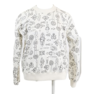 エルメス 【美品/国内正規】6E4624DG Ferronnerie Remix フェロヌリー・リミックス スウェットシャツ 34