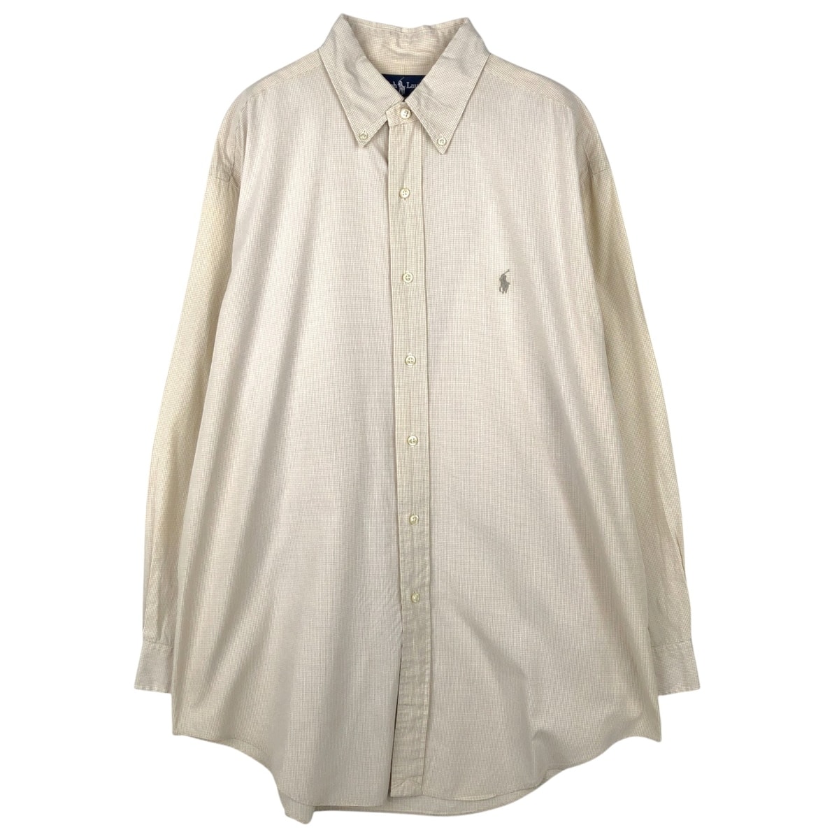 古着 ラルフローレン Ralph Lauren YARMOUTH ギンガムチェック 長袖 ボタンダウンチェックシャツ メンズL相当/eaa649981