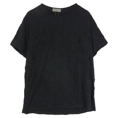 Yohji Yamamoto POUR HOMME ヨウジヤマモトプールオム Tシャツ 20SS HN-T87-889 天竺シワ加工 半袖カットソー Tシャツ ブラック系 3【中古】