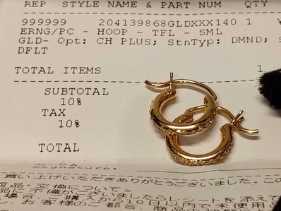 Chrome Hearts 22k TFL Pave Diamond Earrings "Yellow Gold"