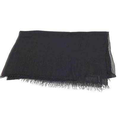 【中古】ジョルジオアルマーニ GIORGIO ARMANI モダールシルク 大判 ストール ブラック【メンズ】